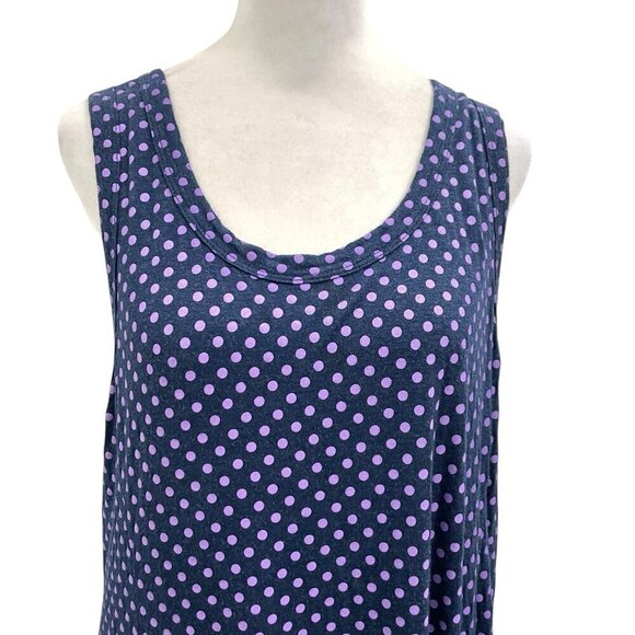 Soft Surroundings Jersey Knit Polka Dot Tank Summer Maxi Dress Purple size 1X - Picture 3 of 6